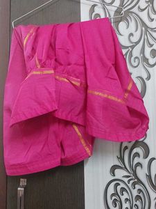 Pink Silk suit with Gold Border