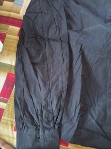 Chic Black Collared Button-Up Shirt