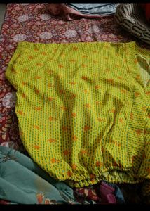 Yellow Printed Top