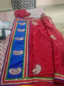 Golden Work And Silk Sarri