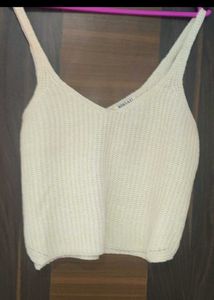 cream  Knit Tank Top