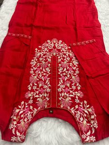Red Embroidered Kurta with pant