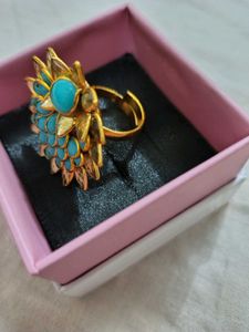 Turquoise Flower Statement Ring