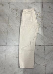 FREAKINS ECRU BEIGE STRAIGHT FIT JEANS 32