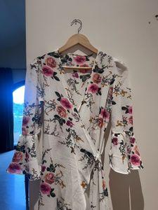 Floral Wrap Maxi Dress SHEIN