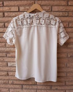 Elegant Cream Lace Top