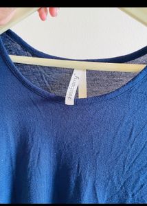 Navy Striped Cuff T-Shirt