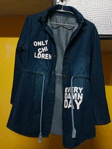 Denim Long Jacket For Women And Girls.. Like New.. It Is As It Is Shown In Pictures.. Grab Now
