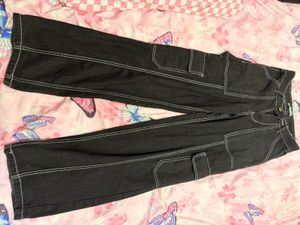 Off Duty Viral trendy Black Cargo Pants