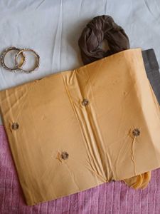 Embroidered Dress Material with dupatta