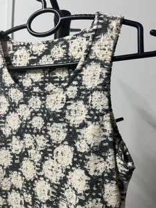Chic Textured Sleeveless A-Line Dress