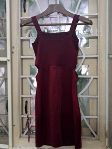 Maroon Cut-out Bodycon Dress