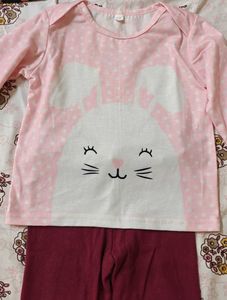 Cute Bunny Top &amp; Leggings Set for Girls