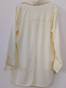 Cream Floral Button-Down Shirt
