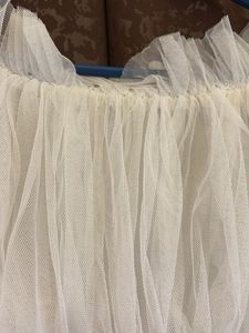 Off-Shoulder white mesh top