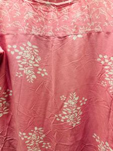Pink Floral Print Kurta