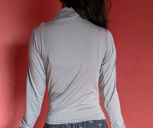 Draped Turtleneck Long Sleeve Top
