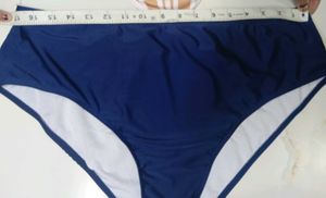 Navy Blue High-Waisted Bikini Bottom