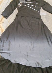 Elegant Black Beaded Dress