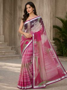 Floral Print Saree