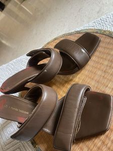 Gia Borghini X Pernille Teisbaek leather sandal