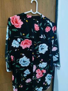 Chic Floral Print Blouse/Tunic