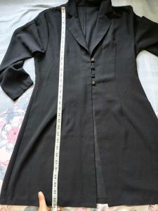 🎉Chic Georgette Black Blazer Dress
