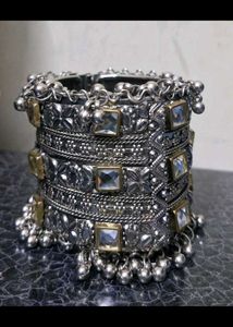 Silver Tone Beaded Anklet