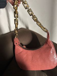 Pink Chain Detail Shoulder Bag (slight defect)