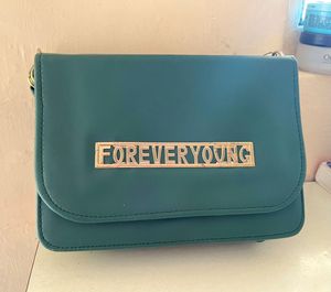 Teal "FOREVERYOUNG" bag