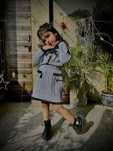 Stylish Girls' Sweater Dress Set
