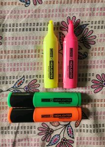 Kokuyo Camlin Highlighter Pen Multicolor Set of 4