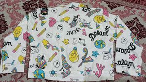 Funky Cartoon Print Jacket