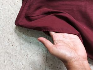 Maroon Wide Leg Trousers