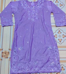 Beautiful Lavender Kurta Set for Girls