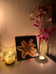 Hand painted Tiger Lily Artwork