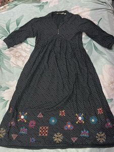 SIYAHI Women’s Printed Flared Kurta