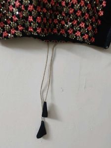 Embroidered Unused Black Blouse
