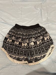 Boho Elephant Print Shorts