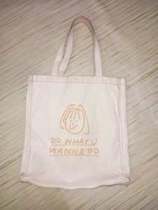 Cream Canvas Tote Bag with Pockets