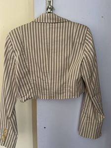 Cropped formal blazer