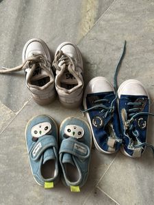 set of 3 baby shoes