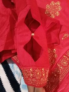 Beutiful ♥️ Rose 🌹 Pink Saree With Blouse