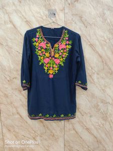 Hand Embroidered Blue Kurta...✨✨💙