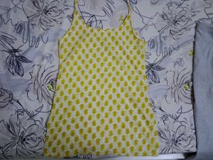 Yellow Floral Print Tank Top