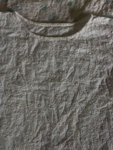 White Embroidered Cropped Top