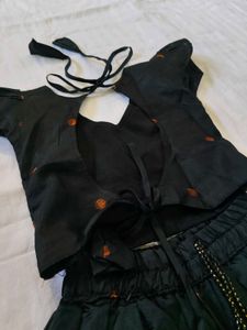 Elegant Black &amp; Copper Ethnic Skirt Set 4-5 years