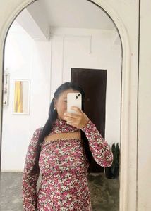 ZARA Chic Floral Print Maxi Dress