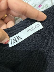 🏷️ Zara Off-Shoulder Cable Knit Puff-Sleeves