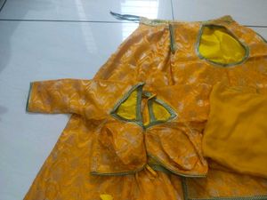 rajputi poshak Yellow Lehenga Choli Set